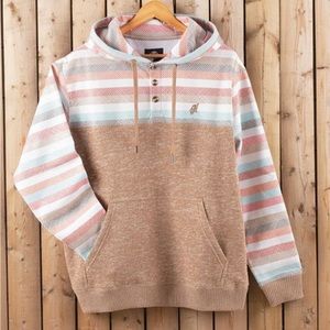 Hooey® Men's "Jimmy" Tan & Multi-Color Striped Pullover